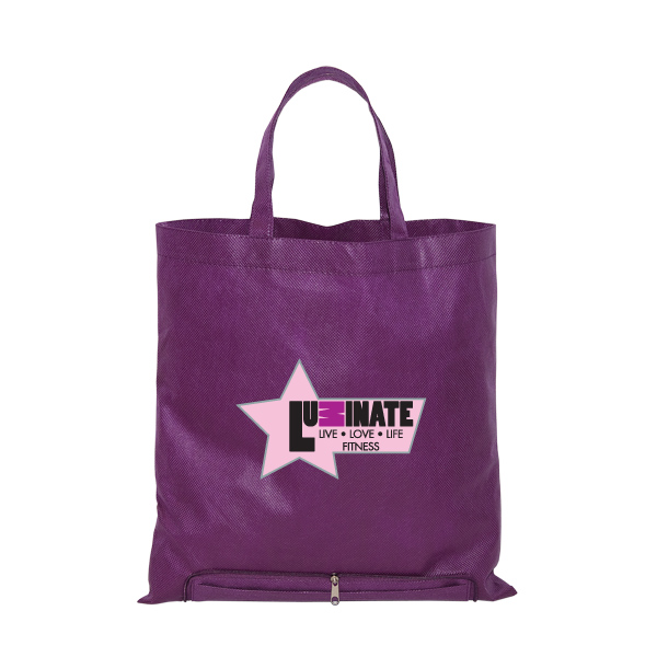 DAISY DAY NON WOVEN ZIPPERED FOLDING TOTE - Image 3