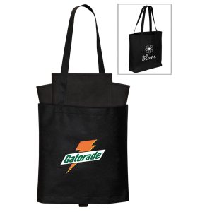 NON WOVEN SET OF THREE GROCERY TOTES WITH CARRY BAG