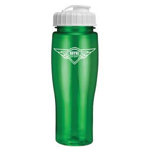 24 oz Translucent Contour Bike Bottle (Flip Top Lid)