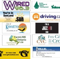 2-1/4” x 8-1/2" White Vinyl Bumper Sticker