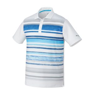 (M) PUMA WASHED STRIPE POLO PC