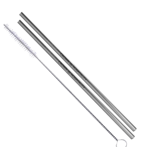 2 PACK STAINLESS STEEL STRAW