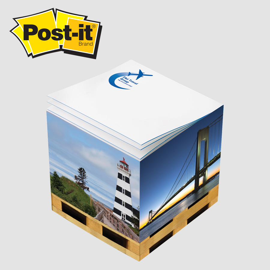 Post-it® Custom Printed Notes Cube — C900 3-3/8" x 3-3/8" x 3-3/8" - Image 2