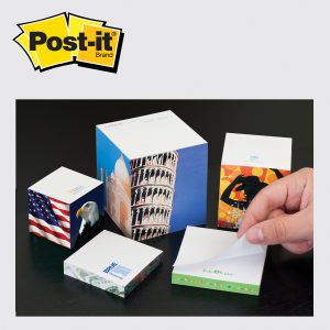 Post-it® Custom Printed Notes Half-Cube — C525 4" x 4" x 2"