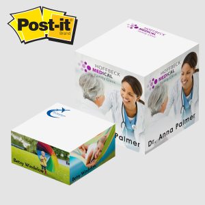 Post-it® Custom Printed Notes Half-Cube — C450 3-3/8" x 3-3/8" x 1-3/4"