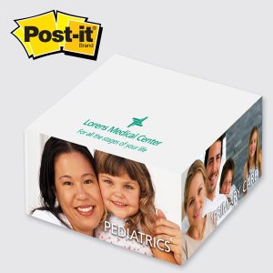 Post-it® Custom Printed Notes Half-Cube — C345 2-3/4" x 2-3/4" x 1-3/8"