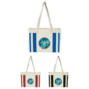 Fletcher 16oz Cotton Canvas Striped Tote