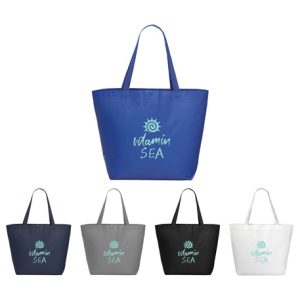 Medium Laminated Non-Woven Snap Tote