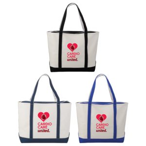 Premium 24oz Cotton Canvas Zippered Boat Tote