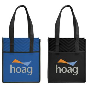 Printed Chevron Non-Woven Shopper Tote