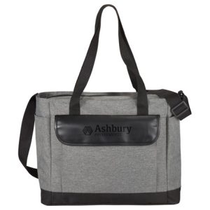 Professional Heathered Tote with Vinyl Accent