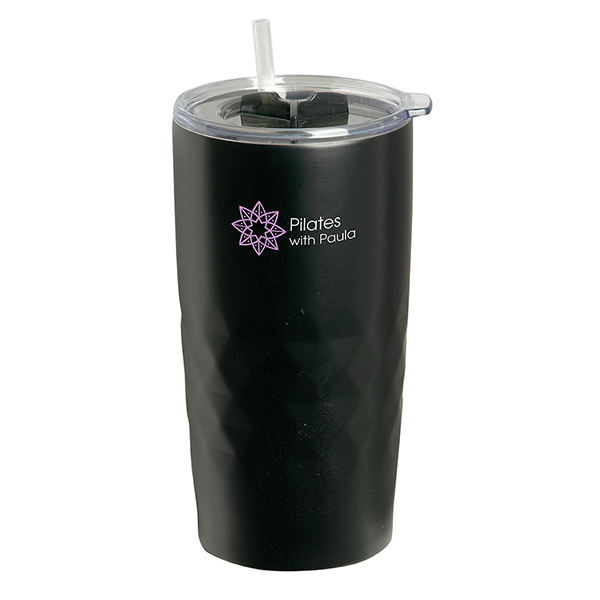 MONTEGO 600 ML. (20 OZ.) TRAVEL TUMBLER WITH STRAW - Image 2