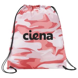 Camo Oriole Drawstring Bag