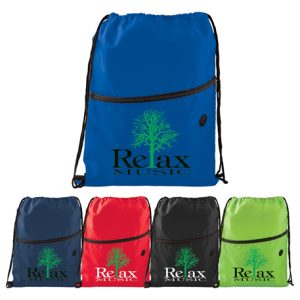 Insulated Zippered Drawstring Bag