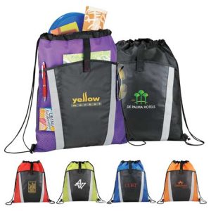 Vortex Mesh Pocket Drawstring Bag