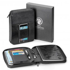 FABRIZIO A5 ZIP JOURNAL WITH 5,000 MAH WIRELESS CHARGING POWER BANK T127