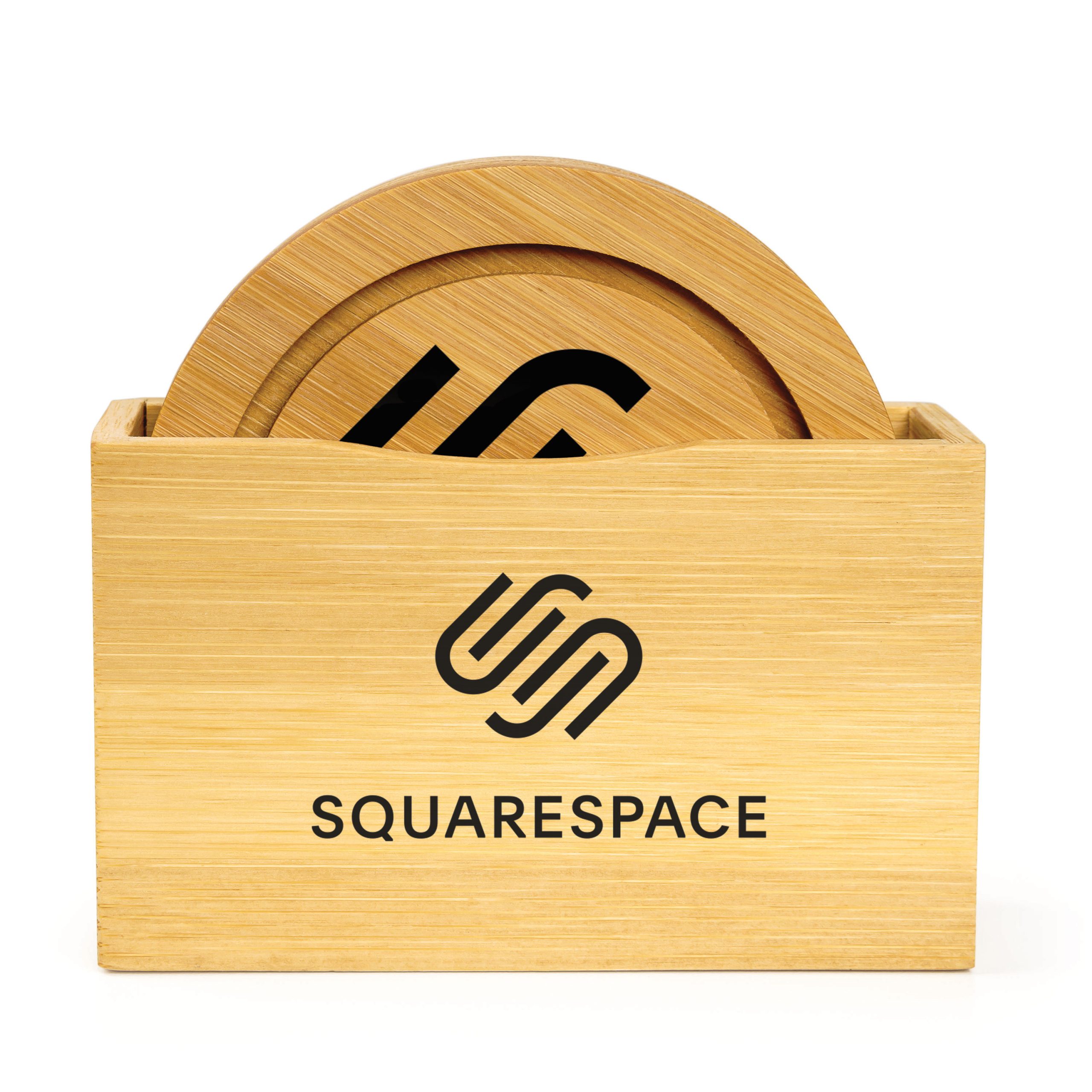 Bamboo 4-piece Coaster Set - Image 4