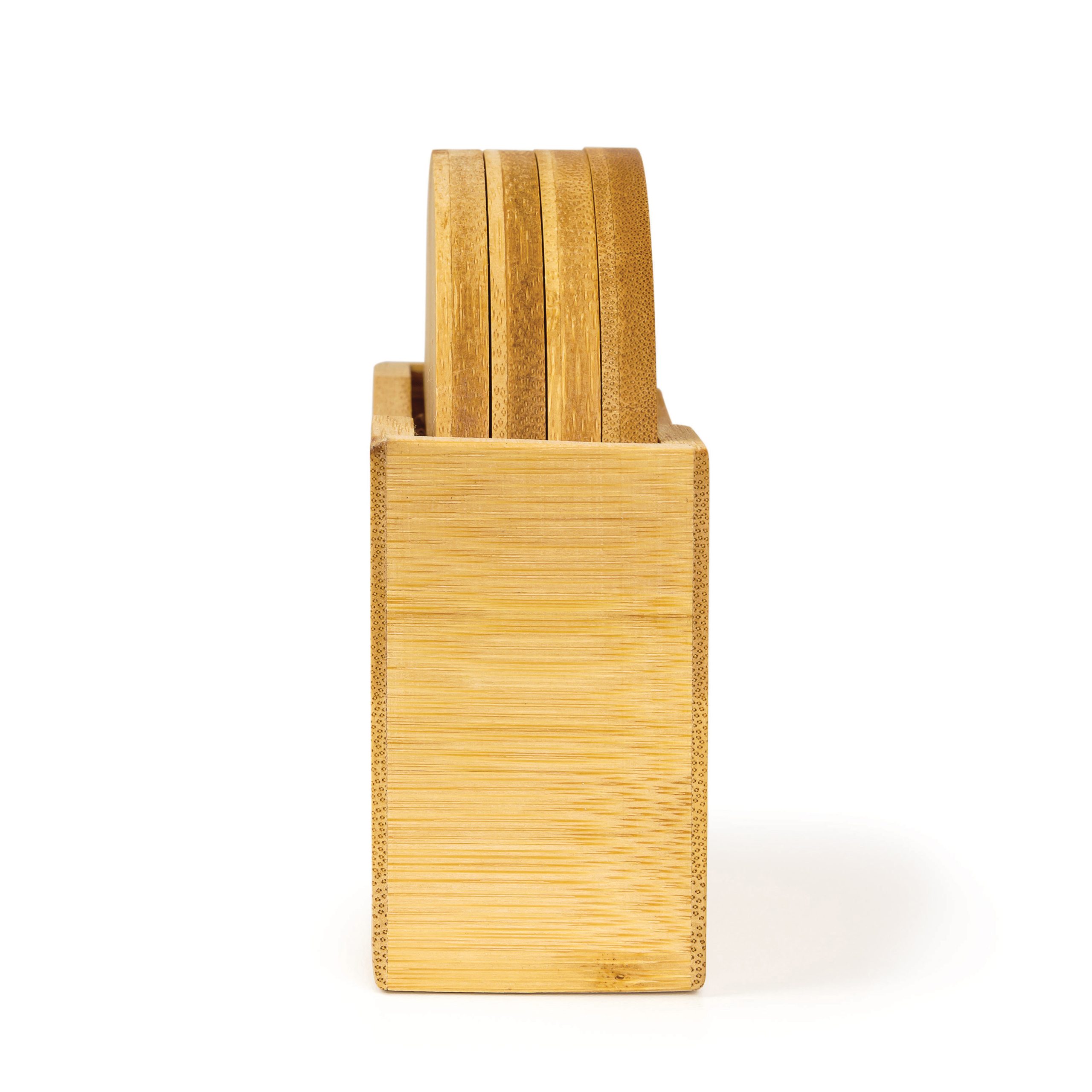 Bamboo 4-piece Coaster Set - Image 6