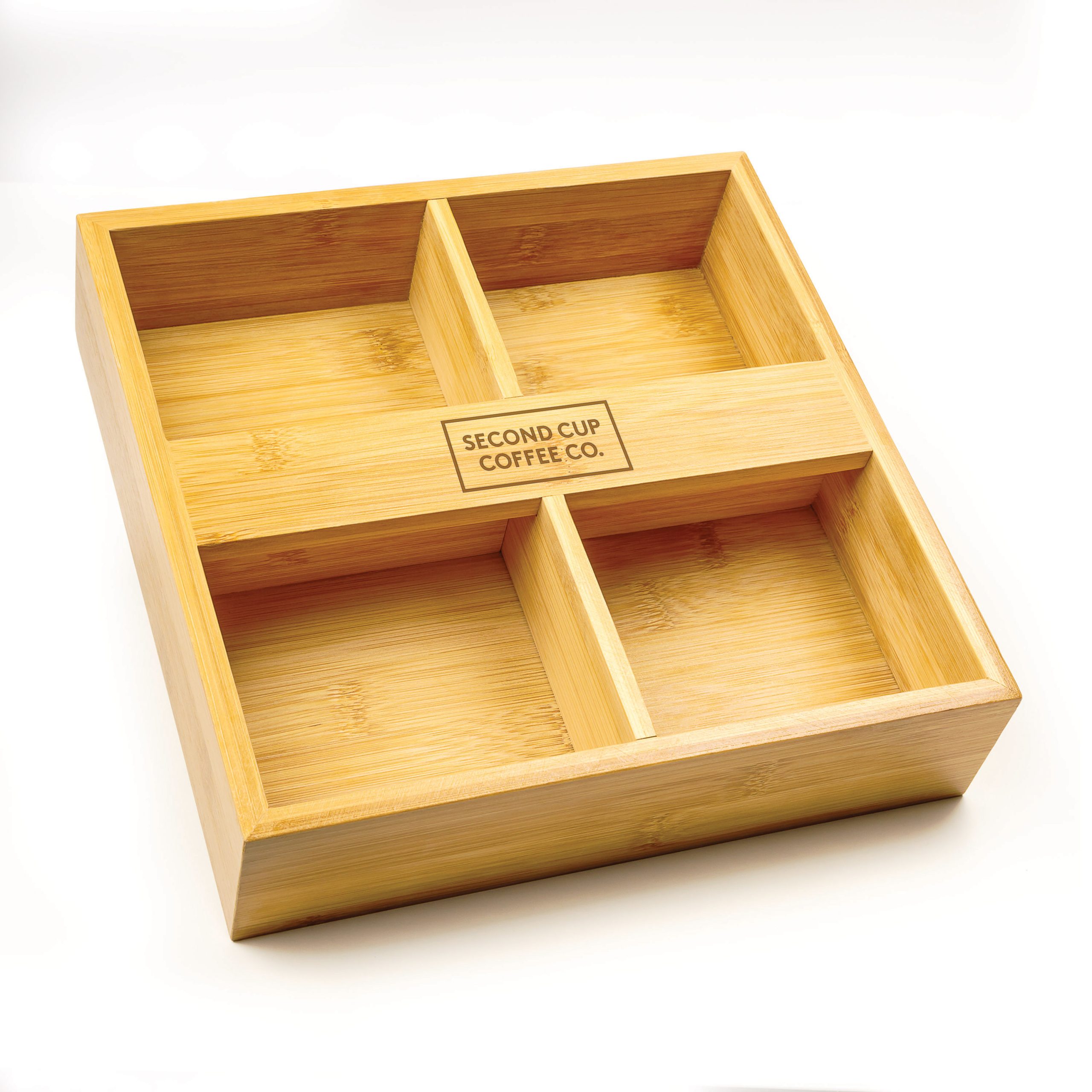 Bamboo 4-section Multi-function Tray