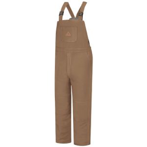 Men's Heavyweight Excel Fr® Comfortouch® Deluxe Insulated Brown Duck Bib Overall