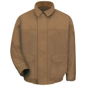 Men's Heavyweight Fr Brown Duck Lined Bomber Jacket