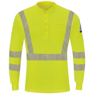 Men's Hi-visibility Lightweight Long Sleeve Henley