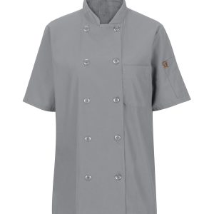 Red Kap® Chef Designs® Ladies' Short Sleeve Chef Coat With Oilblok + Mimix™ 045x