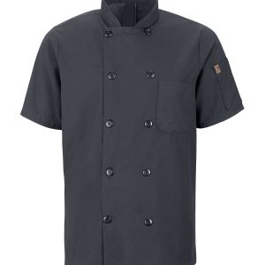 Red Kap® Chef Designs® Short Sleeve Chef Coat With Oilblok + Mimix™ 046x