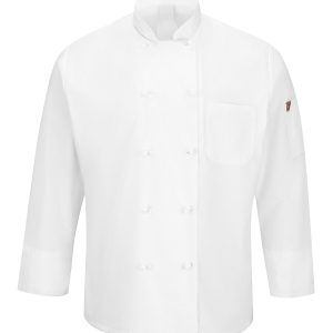 Red Kap® Chef Designs® Ten Knot Button Chef Coat With Oilblok + Mimix™ 044x