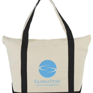Classic 12oz Cotton Canvas Zippered Boat Tote