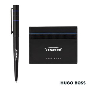 Hugo Boss® Gear Card Holder Ribbon Matrix Ballpoint Pen